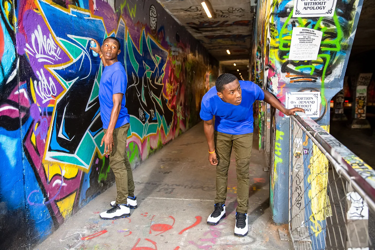 Portrait against the graffiti walls of the Krog Street Tunnel